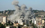 La fumée d'une frappe aérienne israélienne sur Nabatiyé, dans le sud du Liban, le 20 juin 2026
