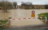 Inondations à Estagel lors de la tempête Gloria, le 22 janvier 2020 dans les Pyrénées-Orientales