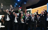Les membres de la délégation de Milan/Cortina d'Ampezza jubilent le 24 juin 2019 lors de l'attribution des JO d'hiver 2026 