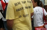 Mardi 10 mars 2009  : Colère ou humour, les t-shirts reflètent l'humeur des manifestants
