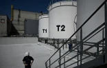 Les cuves de stockage d'eau de la centrale nucléaire de Civaux, dans la Vienne, le 24 juin 2026