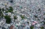Vue aérienne d'un quartier de Port-au-Prince, le 12 mars 2020 à Haïti