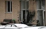 Un immeuble endommagé par une explosion qui a tué le commandant des forces russes de défense radionucléaire, chimique et biologique, Igor Kirillov, et son assistant, selon le Comité d'enquête russe, avenue Riazanski à Moscou, le 17 décembre 2024