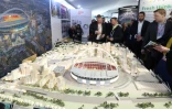 Des maquettes d'immeubles exposées au Marché international des professionnels de l'immobilier (Mipim), le 12 mars 2019 à Cannes