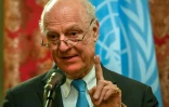 L'envoyé spécial de l'ONU pour la Syrie, Staffan de Mistura, le 20 avril 2018 à Moscou