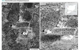 Cette image diffusée par le Pentagone montre le complexe en Syrie où se cachait Abou Bakr al-Baghdadi avant et après sa destruction par les forces américaines.
