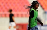 La Française Aminata Diallo, sous le maillot des Utah Royals, lors de son prêt par le Paris Saint-Germain, le 17 juillet 2020 à Herriman, avant le match de la NWSL Challenge Cup contre les Houston Dash