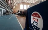 Un bureau de vote, où les New-Yorkais pouvaient voter de manière anticipée pour leur futur maire, dans l'arrondissement de Brooklyn, le 25 octobre 2021