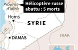 Un hélicoptère russe abattu en Syrie: 5 morts