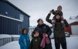 Lykke Lynge et ses quatre enfants à  Nuuk, la capitale du Groenland, le 19 janvier 2026 