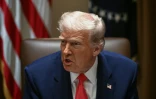 Le président américain Donald Trump lors d'une réunion à la Maison Blanche, le 10 avril 2025 à Washington
