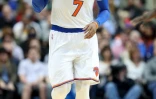 Carmelo Anthony, le 25 janvier 2017 lors du match des New York Knicks sur le parquet des Dallas Mavericks