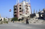 Vue sur le secteur du centre de Deraa tenu par les rebelles mais où sont entrées les forces du régime syrien le 12 juillet 2018