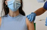 Vaccination contre le Covid-19 dans l'île italienne de Lampedusa, le 15 mai 2021