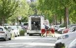 Des équipes de secours dans une rue proche d’un lycée de Graz en l’Autriche où des tirs ont fait plusieurs morts le 10 juin 2025 selon les médias 