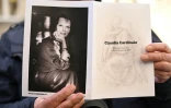 Livret des funérailles de l'actrice franco-italienne Claudia Cardinale à l'église Saint-Roch à Paris le 30 septembre 2025 