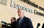 Le négociateur de l'UE Michel Barnier arrive à la Commission européenne à Bruxelles le 11 octobre 2019