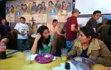 Des migrants le 11 octobre 2016 dans la ville frontière de  Nogales au Mexique