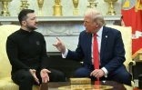 Le président américain Donald Trump et le président ukrainien Volodymyr Zelensky se rencontrent dans le bureau ovale de la Maison Blanche à Washington, le 28 février 2025