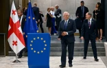 Le Haut-Représentant de l'UE pour les Affaires étrangères et la politique de sécurité Josep Borrell lors d'une conférence de presse à Tbilissi le 7 septembre 2023