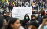 Manifestation contre une réforme fiscale, le 3 mai 2021 à Bogota, en Colombie