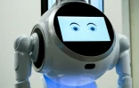 Un robot de la compagnie ZoraBots, capable de prendre la température des visiteurs, photographié le 29 mai 2020 à l'hôpital d'Anvers