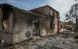 Une maison détruite dans l'incendie qui a ravagé la commune de Le Porge, en Gironde, le 31 juillet 2026 