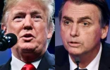 Montage réalisé le 8 octobre 2018 montrant le président américain Donald Trump et le président élu brésilien Jair Bolsonaro