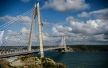 Vue générale sur le pont Yavuz Sultan Selim lors de son inauguration le 26 août 2016 à Istanbul
