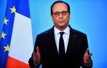 François Hollande lors de l'annonce de son renoncement à briguer un second mandat le 1er décembre à Paris