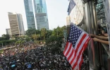 Des milliers de manifestants pro-démocratie se sont rassemblés devant le consulat des Etats-Unis à Hong Kong, le 8 septembre 2019, pour demander à Washington de faire pression sur Pékin