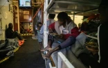 Des migrants secourus en Méditerranée à bord du  Sea Watch 3, le 5 janvier 2019