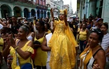 Des fidèles participent à une procession pour célébrer la Vierge de la Charité, Oshun dans la religion afro-cubaine, à La Havane, le 8 septembre 2026