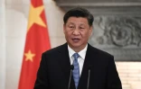 Le président chinois Xi Jinping parle aux journalistes lors d'une conférence de presse, le 11 novembre 2019 à Athènes