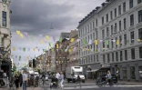 La capitale danoise Copenhague, aux couleurs du Tour de France, affiche sa fierté d'accueillir l'événement, le 20 juin 2022 