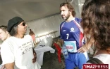 Gilbert Pounia et Eric Cantona