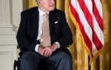 L'ancien président George H. W. Bush, le 15 juillet 2013 à la Maison Blanche