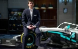 Le responsable de l'équipe Mercedes de F1, Toto Wolff, présente sa nouvelle monoplace le 10 février 2020 à Londres