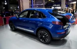 Une voiture Zotye SR9 au salon de l'automobile Shanghai le 19 avril 2017