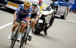 Remco Evenepoel (Soudal Quick-Step), Tadej Pogacar (UAE Team Emirates) et Mattias Skjelmose (Lidl-Trek) lors de l'Amstel Gold Race le 20 avril 2025