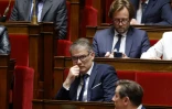 Le patron du PS Olivier Faure, le 29 avril 2025 à l'Assemblée