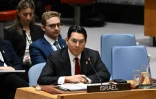 L'ambassadeur israélien Danny Danon auprès de l'ONU lors d'une réunion du Conseil de sécurité des Nations unies consacrée à la situation au Moyen-Orient, au siège de l'ONU à New York, le 20 juin 2024