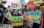 Des activistes climatiques manifestent à Nairobi en marge du sommet africain sur le climat, le 4 septembre 2023
