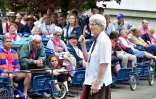 Soeur Bernadette Moriau à Lourdes après un pélerinage, le 13 août 2018, témoigne de son histoire