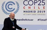 Le vice-président de la Commission européenne Frans Timmermans présente à la COP25 à Madrid jeudi le "Pacte vert" de l'Union européenne
