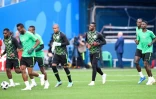 Les Nigerians peaufinent les réglages au stade de Saint-Pétersbourg, le 25 juin 2018 avant le match contre l'Argentine
