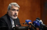 L'ambassadeur d'Iran à l'ONU Ali Bahreini lors d'une conférence de presse à Genève, le 23 juin 2026 en Suisse