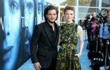 Kit Harington et Rose Leslie à la première de la saison 7 de "Game Of Thrones" au Walt Disney Concert Hall à Los Angeles, le 12 juillet 2017