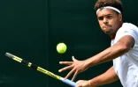 Le Français Jo-Wilfried Tsonga lors du premier tour de Wimbledon le 2 juillet 2019