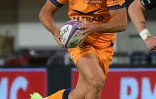 Le Montpellierain Arthur Vincent balle en main pendant le match de Challenge européen contre Glasgow au stade GGL de Montpellier, le 2 avril 2021.
